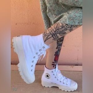 Converse White Combat Boots